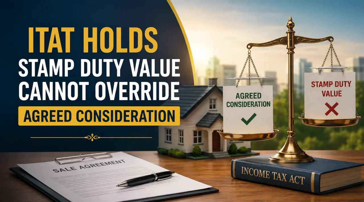 ITAT Holds Stamp Duty Value Cannot Override Agreed Consideration