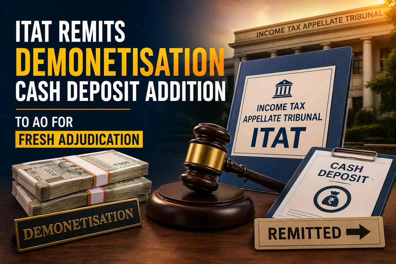 ITAT Remits Demonetisation Cash Deposit Addition to AO for Fresh Adjudication
