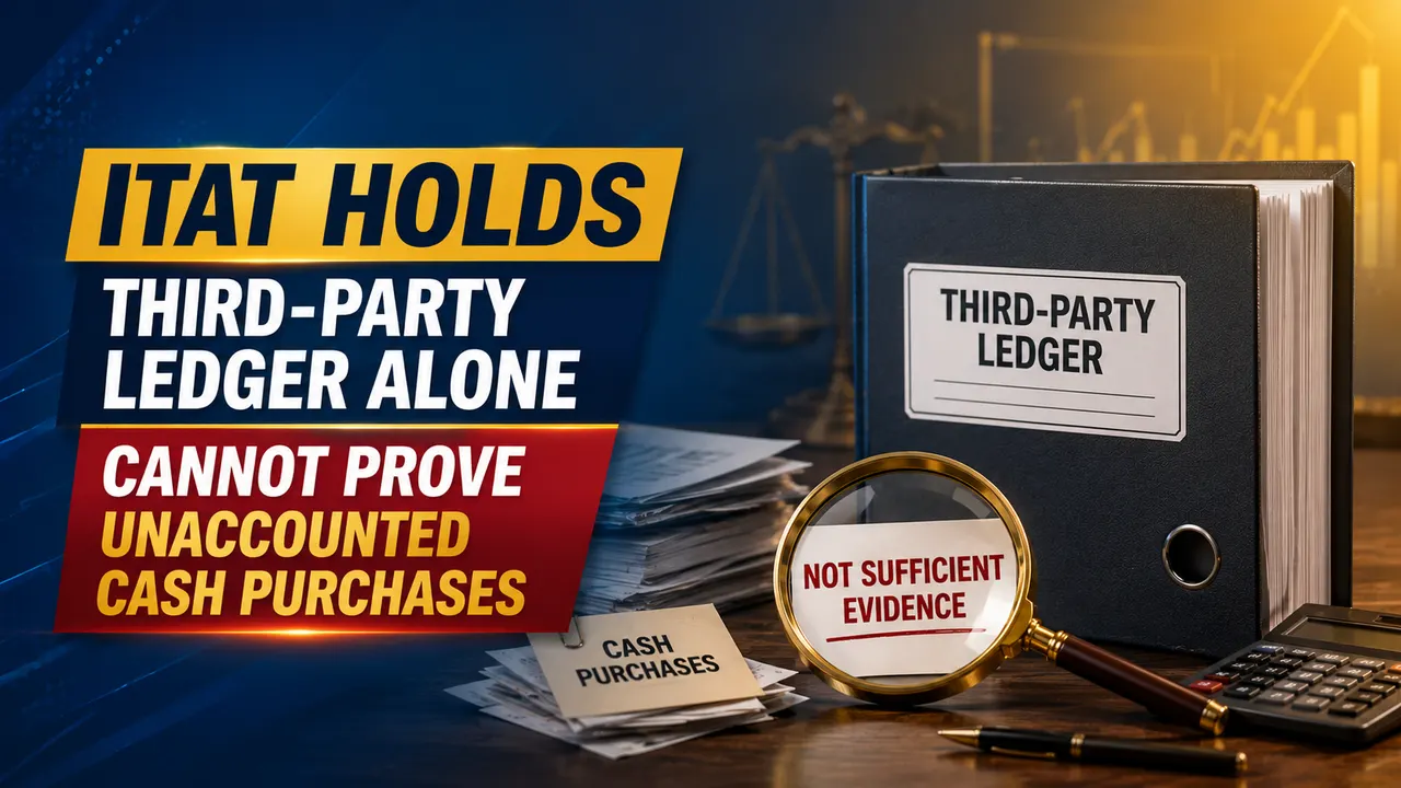 ITAT Holds Third-Party Ledger Alone Cannot Prove Unaccounted Cash Purchases