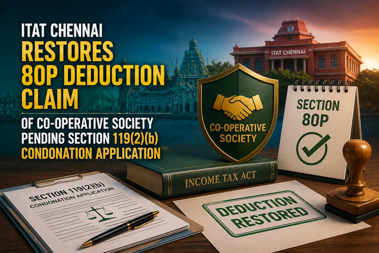 ITAT Restores 80P Deduction Claim of Co-operative Society Pending Section 119(2)(b) Condonation Application