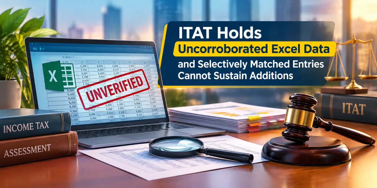 ITAT Holds Uncorroborated Excel Data and Selectively Matched Entries Cannot Sustain Additions