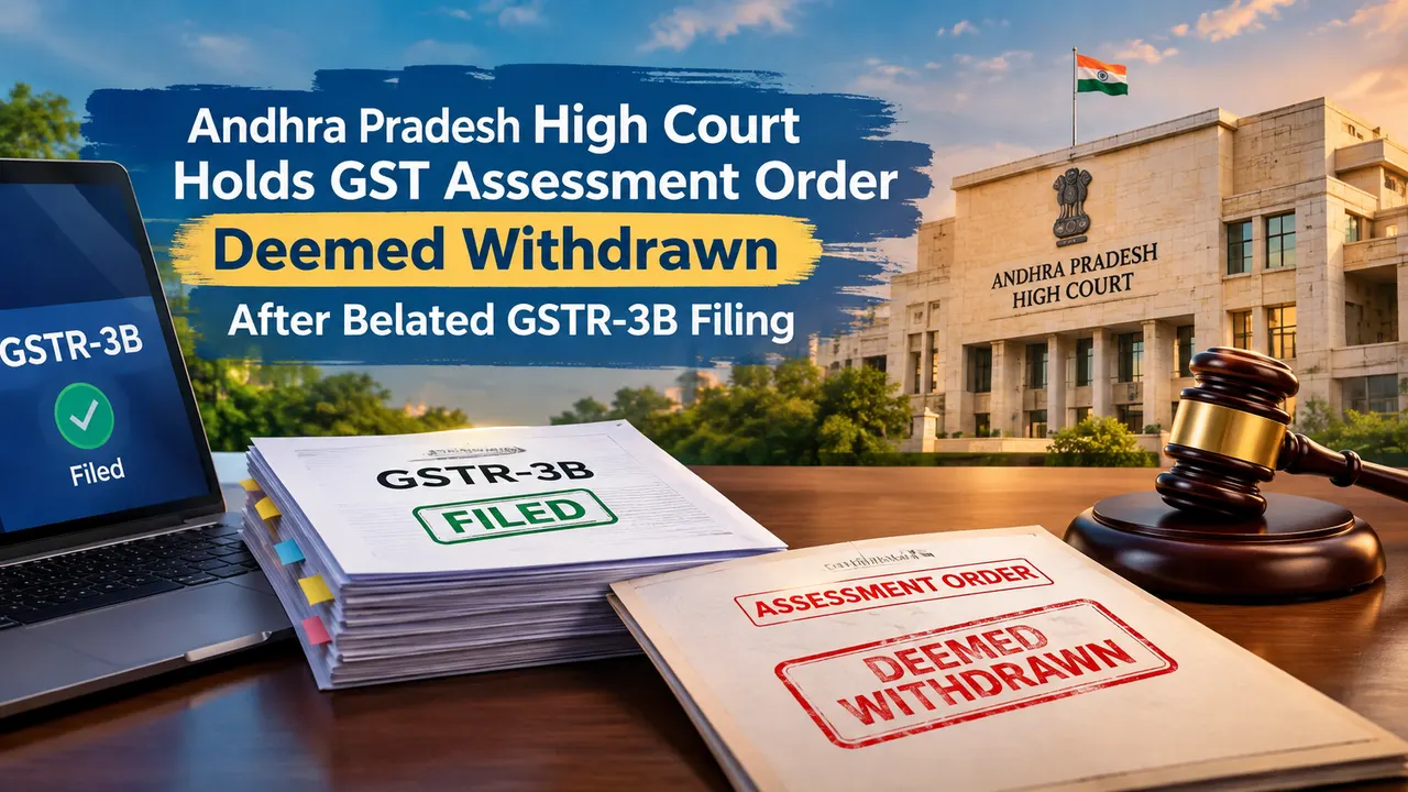 High Court Holds GST Assessment Order Deemed Withdrawn After Belated GSTR-3B Filing
