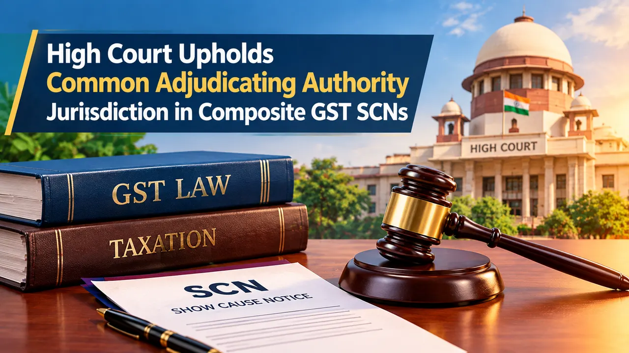 High Court Upholds Common Adjudicating Authority Jurisdiction in Composite GST SCNs