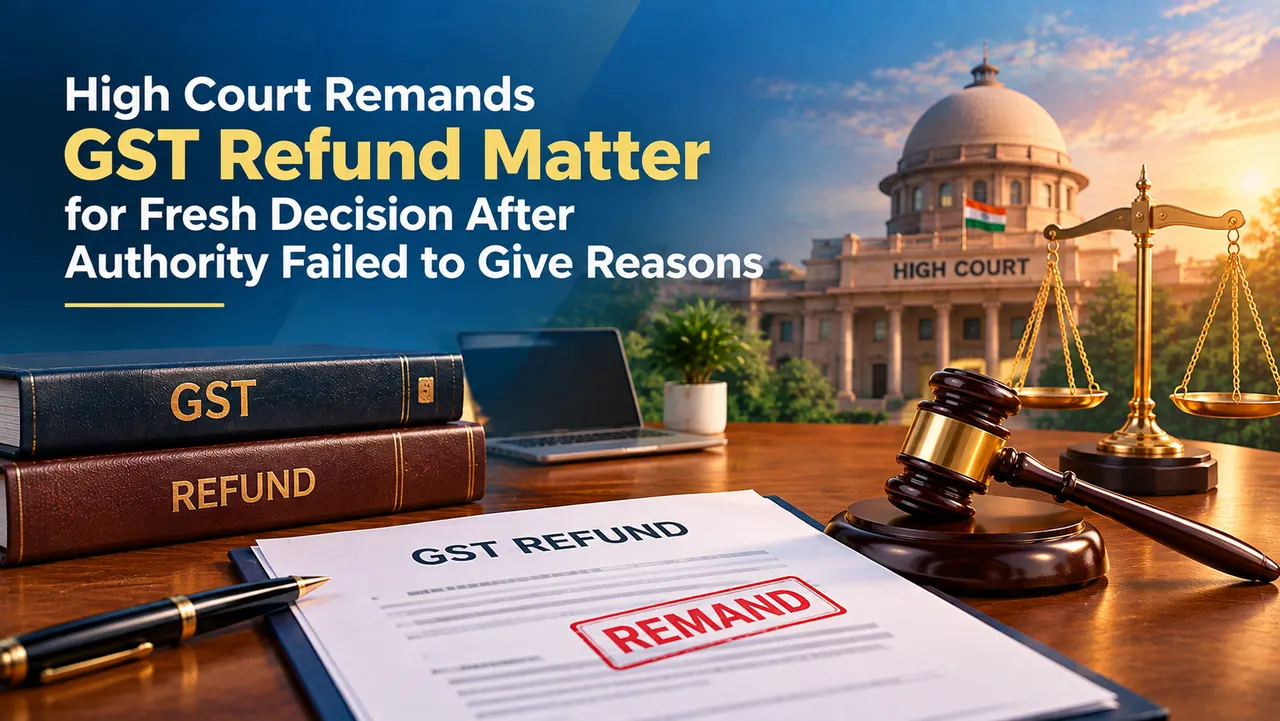 High Court Remands GST Refund Matter for Fresh Decision After Authority Failed to Give Reasons