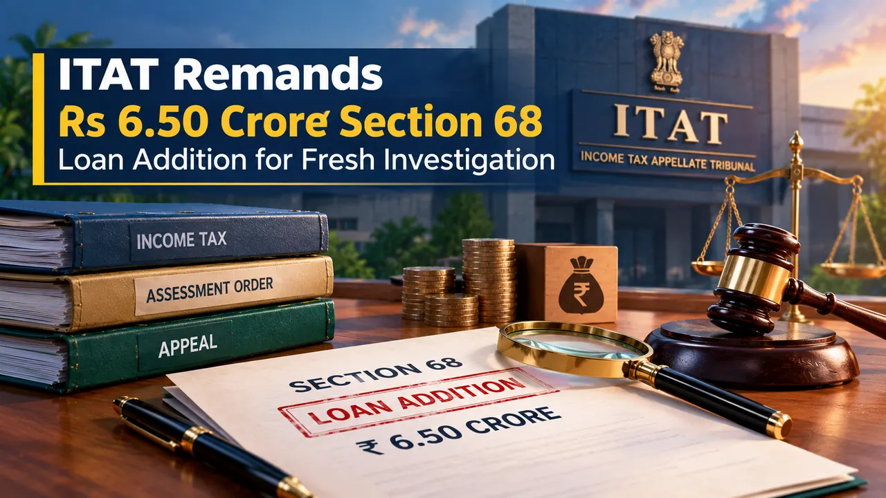 ITAT Remands Rs 6.50 Crore Section 68 Loan Addition for Fresh Investigation