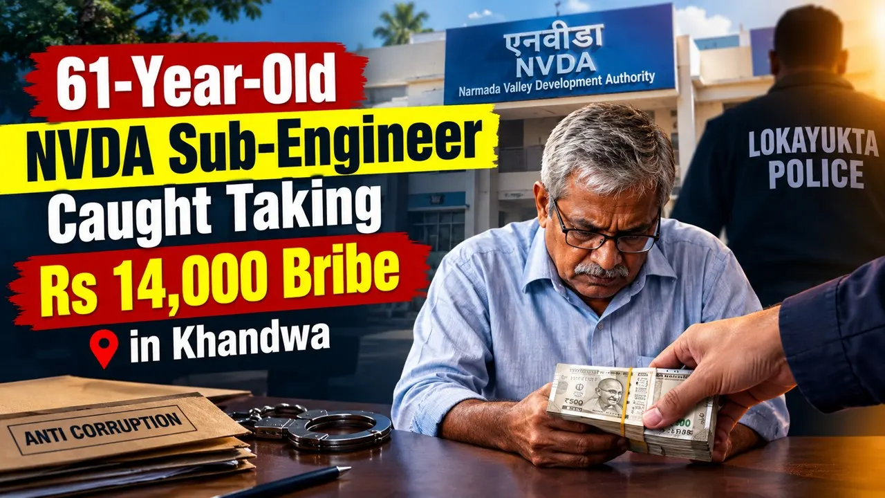 61-Year-Old NVDA Sub-Engineer Caught Taking Rs 14,000 Bribe in Khandwa