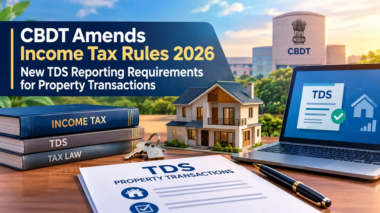 CBDT Amends Income Tax Rules 2026, Introduces New TDS Reporting Requirements for Property Transactions