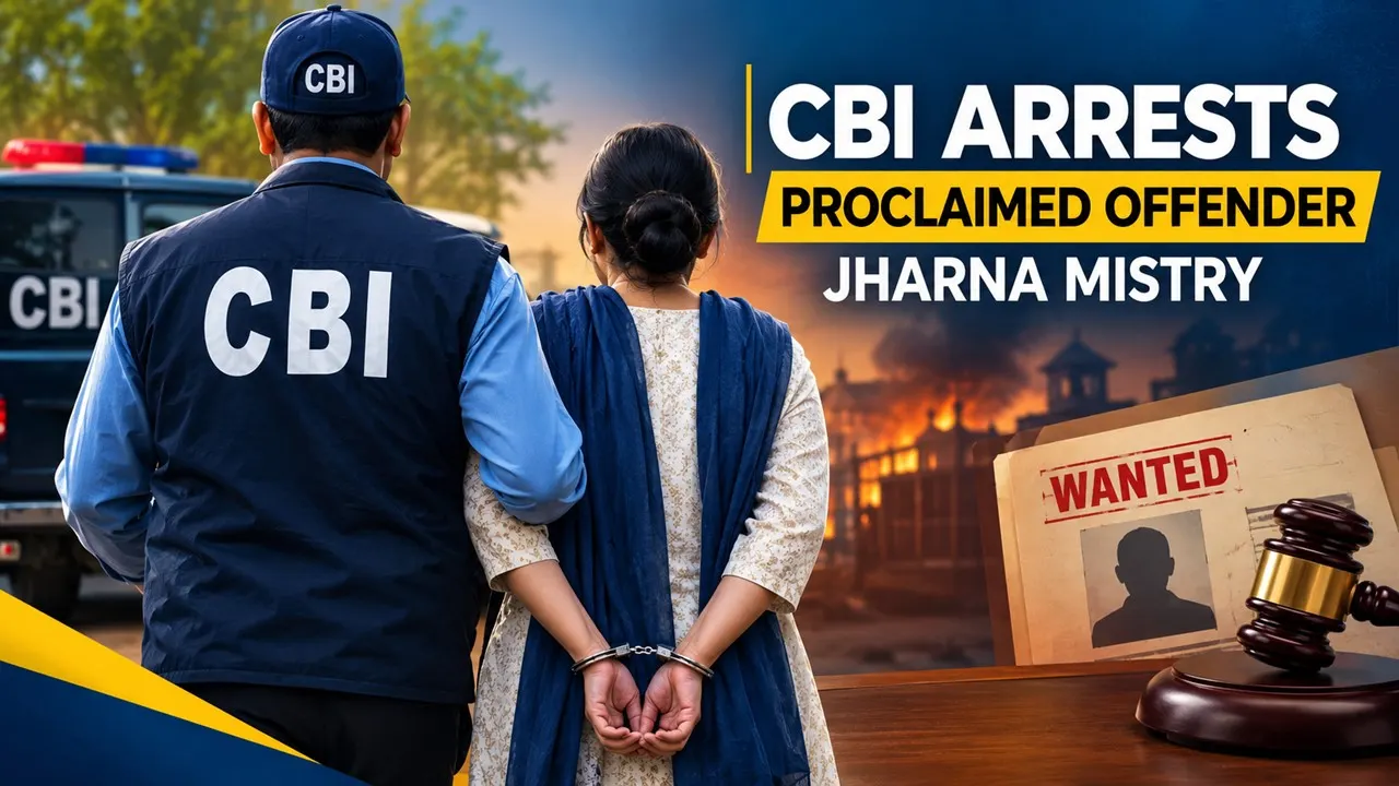 CBI Arrests Proclaimed Offender Jharna Mistry in Post-Poll Violence Murder Case