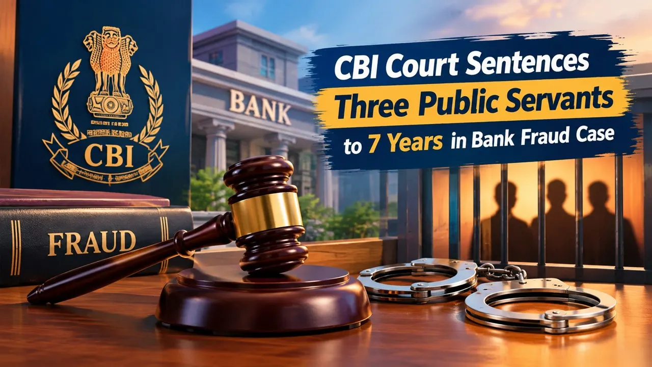 CBI Court Sentences Three Public Servants to Rigorous Imprisonment for Seven Years in Bank Fraud Case
