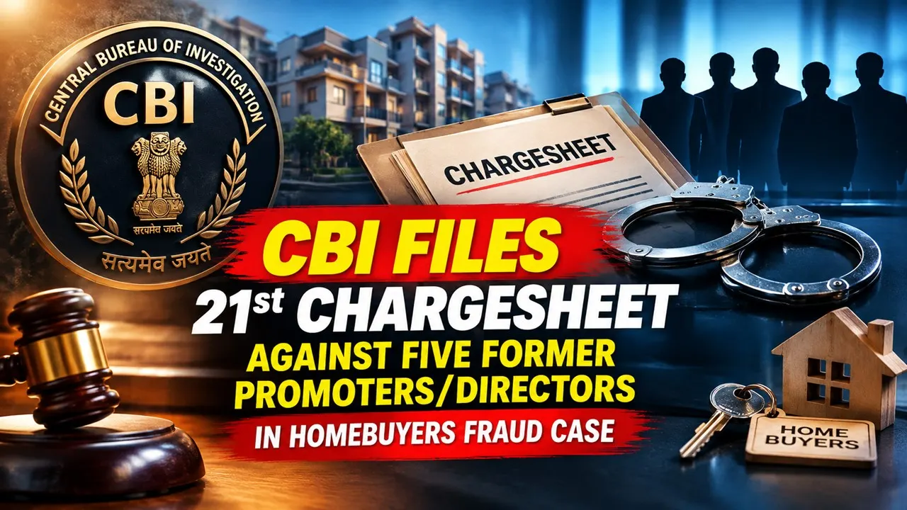 CBI Files 21st Chargesheet Against Five Former Promoters/Directors in Homebuyers Fraud Case