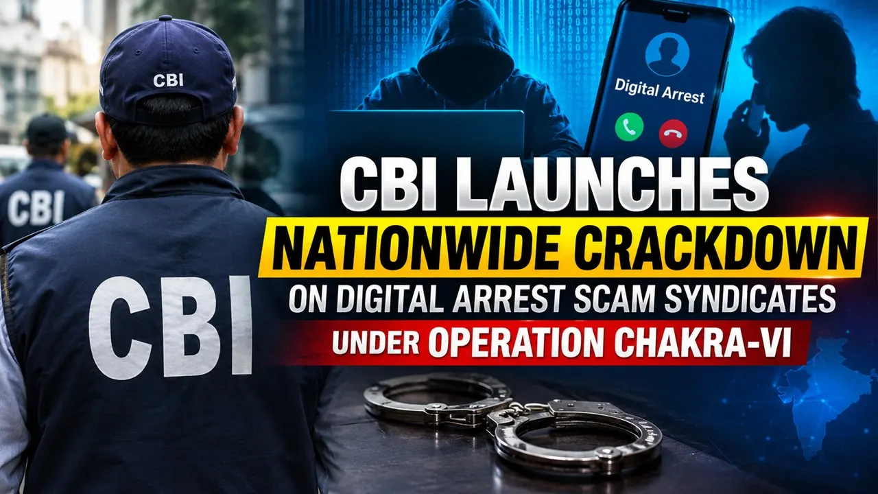 CBI Launches Nationwide Crackdown on Digital Arrest Scam Syndicates Under Operation Chakra-VI