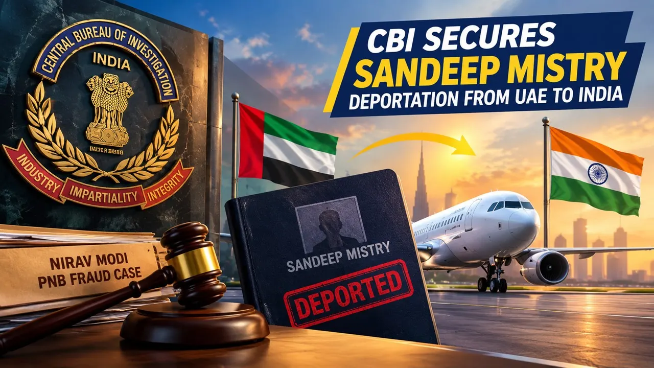 CBI Secures Sandeep Mistry Deportation from UAE to India in Nirav Modi PNB Fraud Case