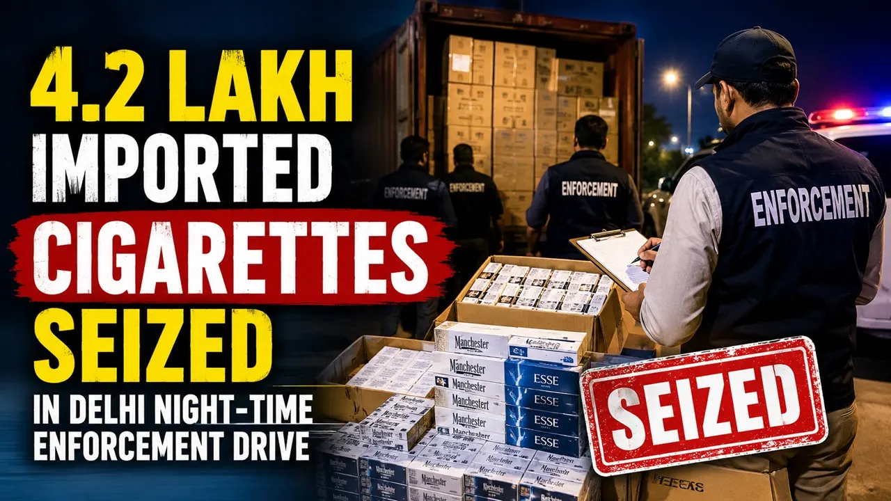 Delhi GST Anti-Evasion team seizes over 4 lakh imported 'Esse Light' cigarettes worth Rs 65 lakh