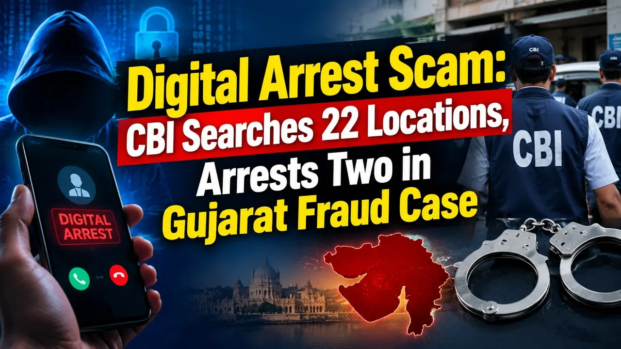 Digital Arrest Scam: CBI Searches 22 Locations, Arrests Two in Gujarat Fraud Case