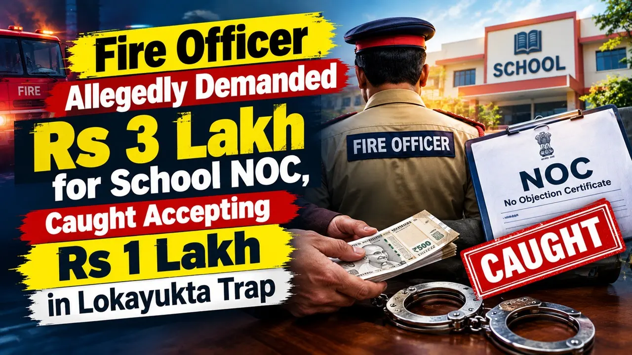 Fire Officer Allegedly Demanded Rs 3 Lakh for School NOC, Caught Accepting Rs 1 Lakh in Lokayukta Trap
