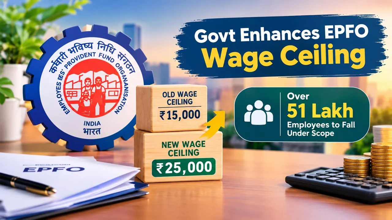 Govt Enhances EPFO Wage Ceiling from Rs 15,000 to Rs 25,000; Over 51 Lakh Employees to Fall Under Scope