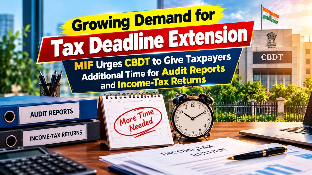 Growing Demand for Tax Deadline Extension: MIF Urges CBDT to Give Taxpayers Additional Time for Audit Reports and Income-Tax Returns