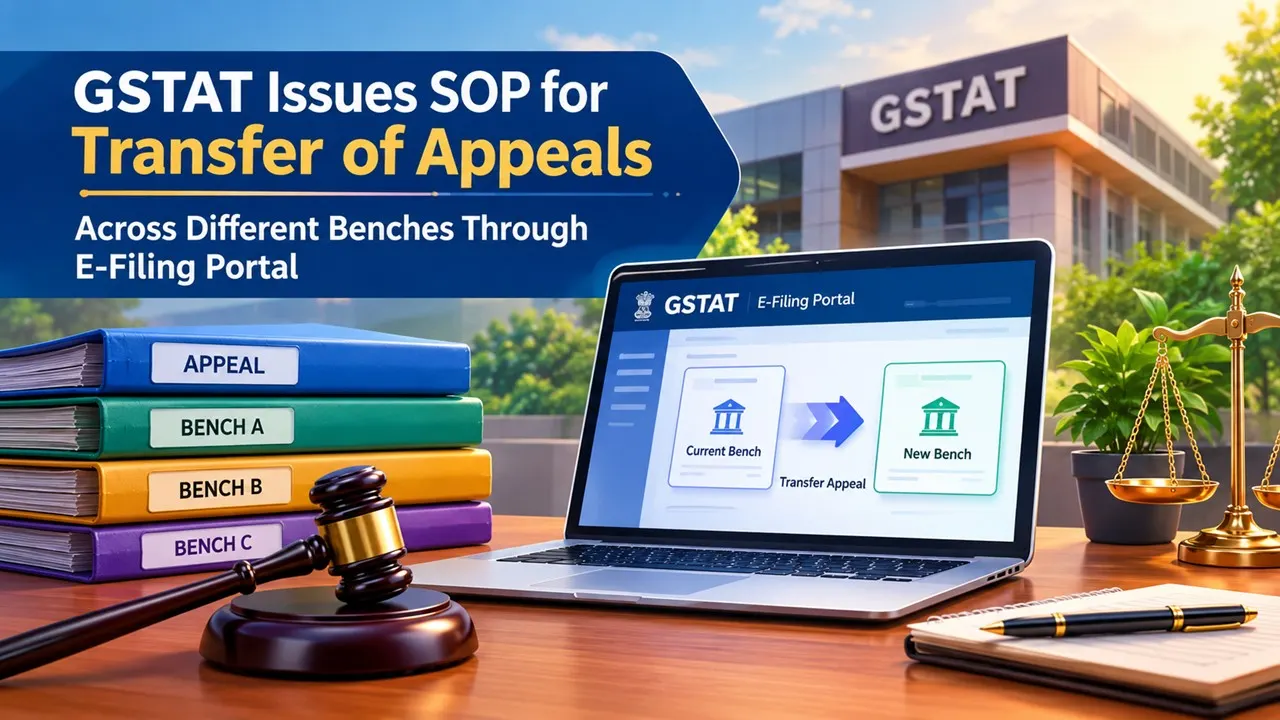GSTAT Issues Standard Operating Procedure for Transfer of Appeals Across Different Benches Through E-Filing Portal