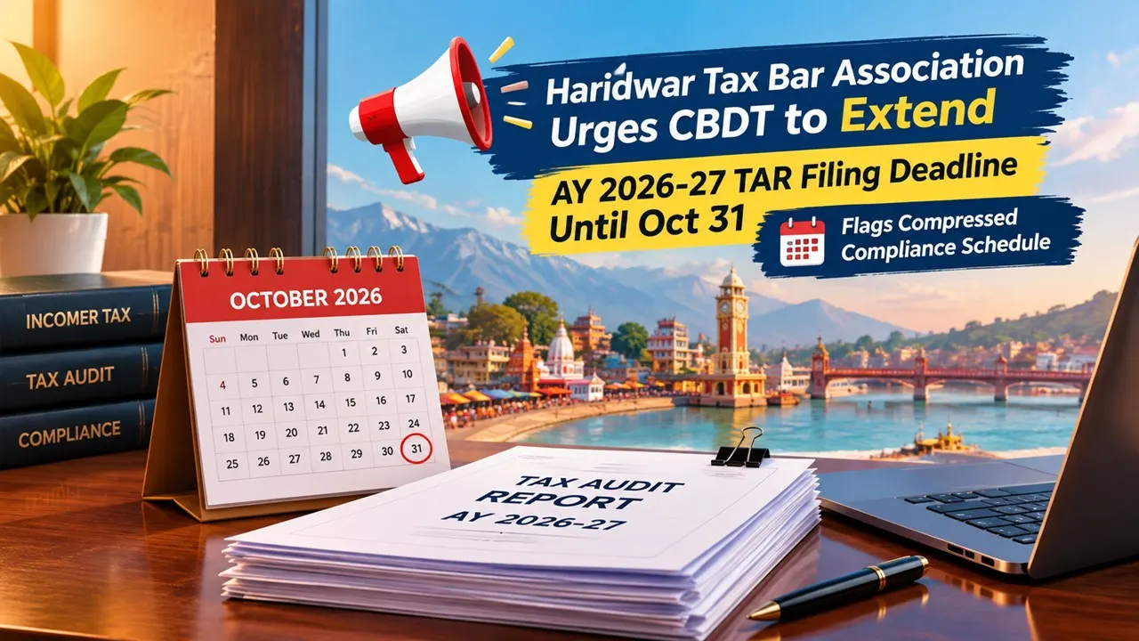 Haridwar Tax Bar Association Urges CBDT to Extend AY 2026-27 TAR Filing Deadline Until Oct 31, Flags Compressed Compliance Schedule