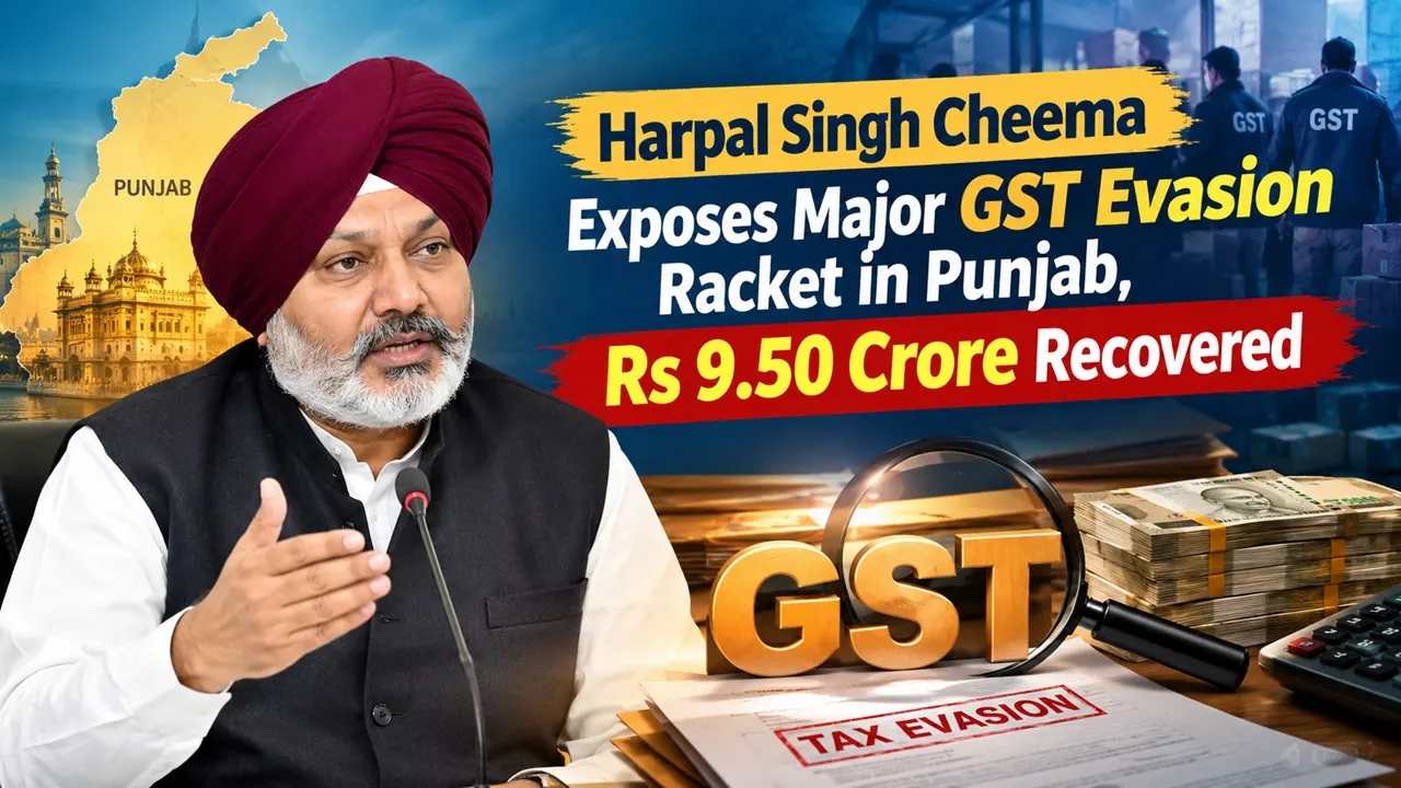 Harpal Singh Cheema Exposes Major GST Evasion Racket in Punjab, Rs 9.50 Crore Recovered