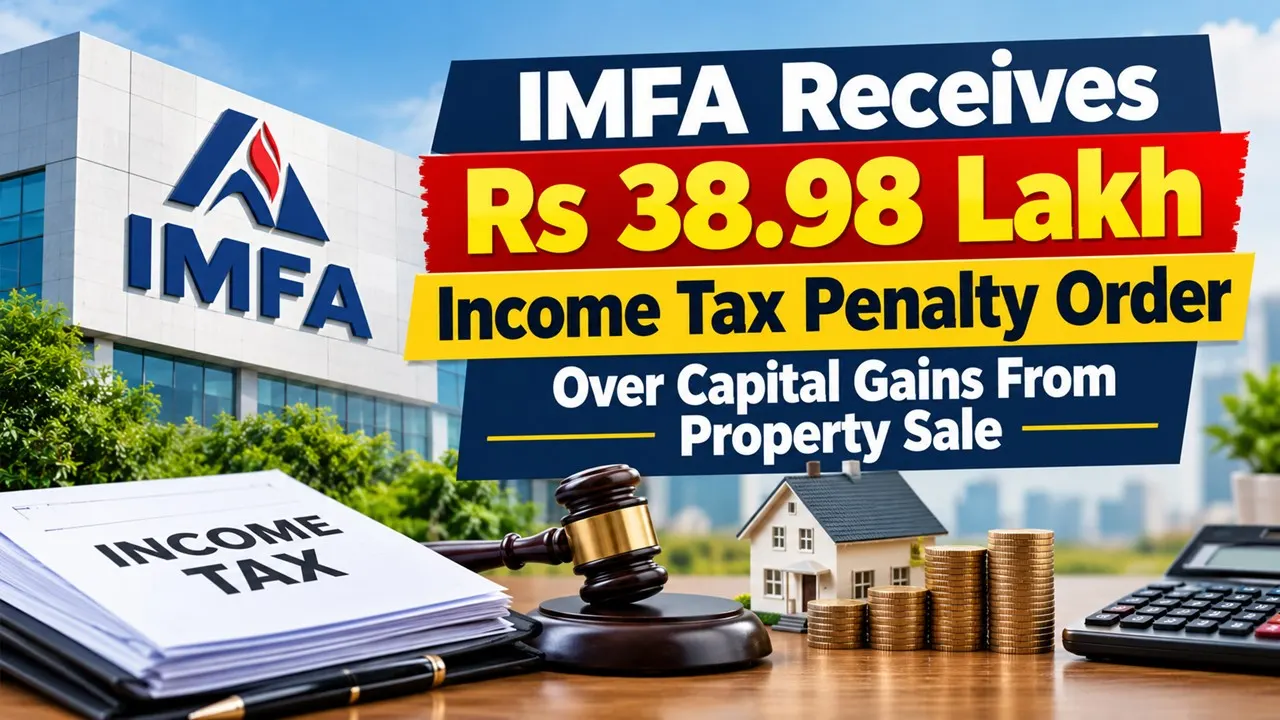 IMFA Receives Rs 38.98 Lakh Income Tax Penalty Order Over Capital Gains From Property Sale