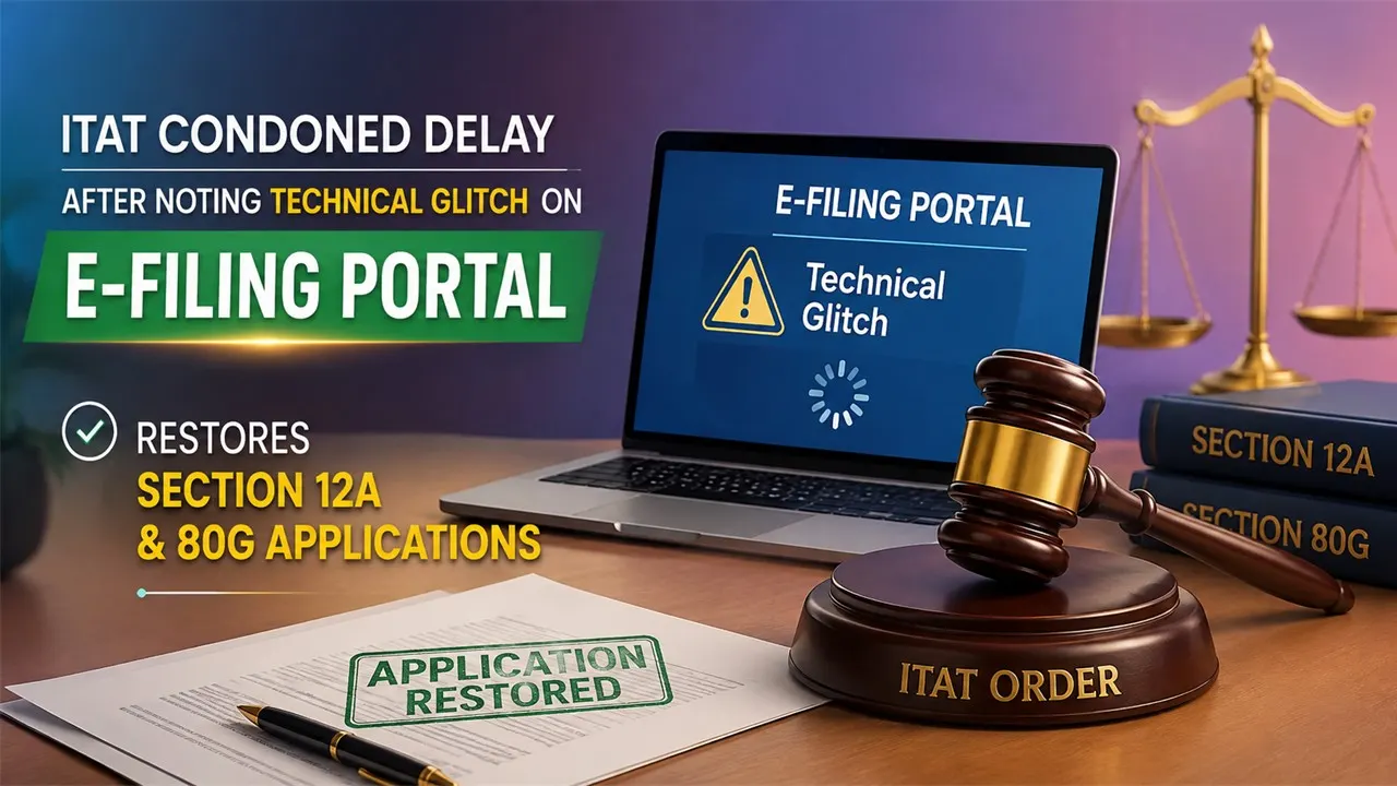ITAT Condoned Delay After Noting Indeed Technical Glitch on E-filing Portal and Restores Section 12A and 80G Applications