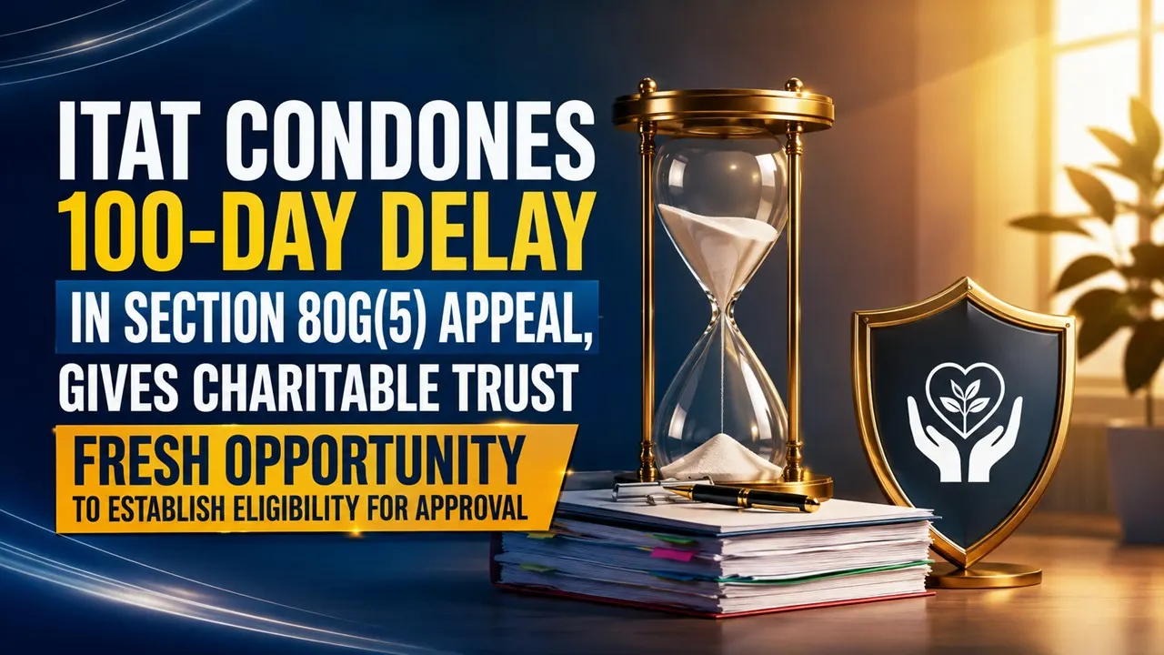 ITAT Condones 100-Day Delay in Section 80G(5) Appeal, Gives Charitable Trust Fresh Opportunity to Establish Eligibility for Approval