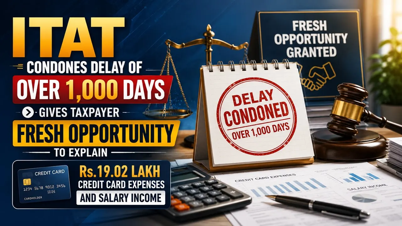 ITAT Condones Delay of Over 1,000 Days, Gives Taxpayer Fresh Opportunity to Explain Rs.19.02 Lakh Credit Card Expenses and Salary Income