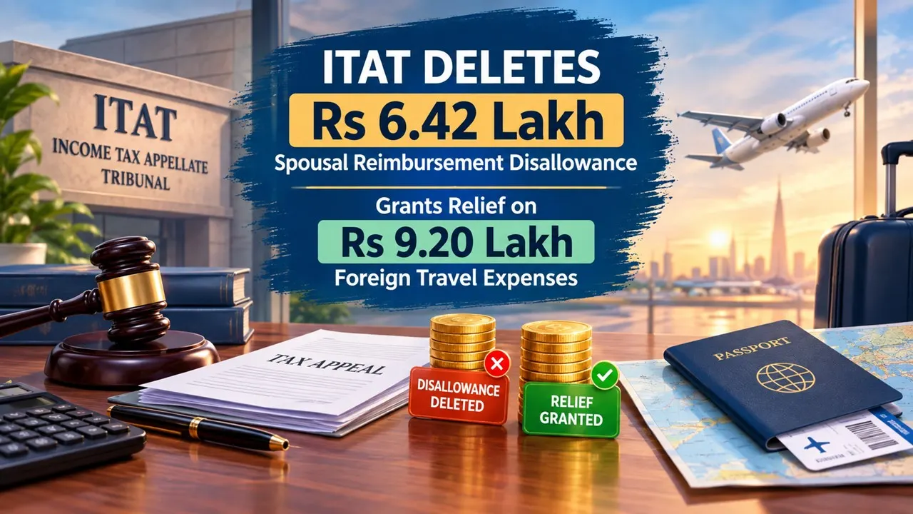 ITAT Deletes Rs 6.42 Lakh Spousal Reimbursement Disallowance, Grants Relief on Rs 9.20 Lakh Foreign Travel Expenses