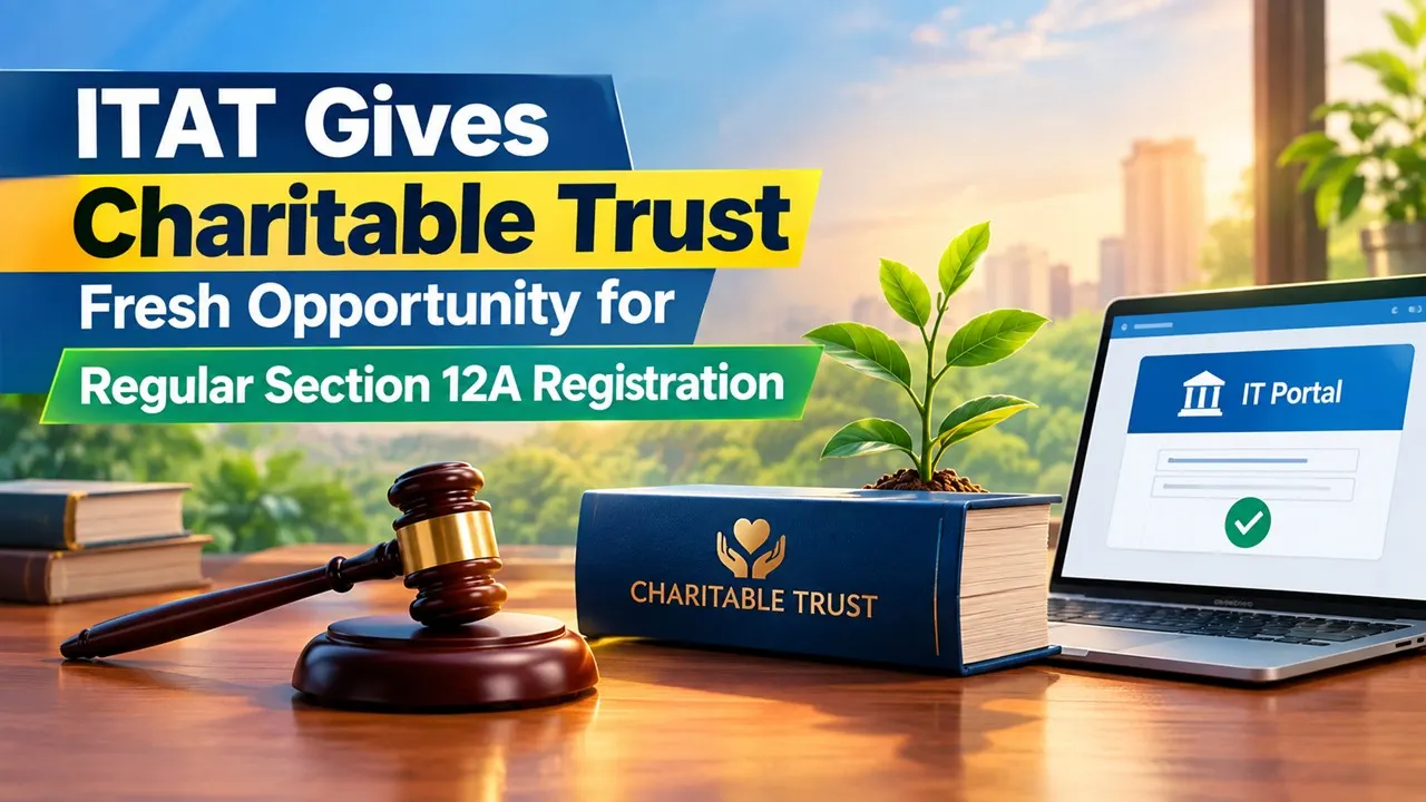 ITAT Gives Charitable Trust Fresh Opportunity for Regular Section 12A Registration After Portal Compliance Failure