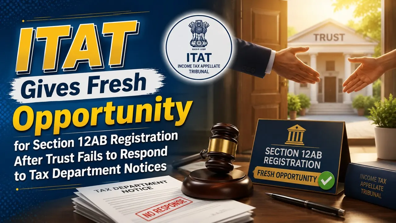ITAT Gives Fresh Opportunity for Section 12AB Registration After Trust Fails to Respond to Tax Department Notices
