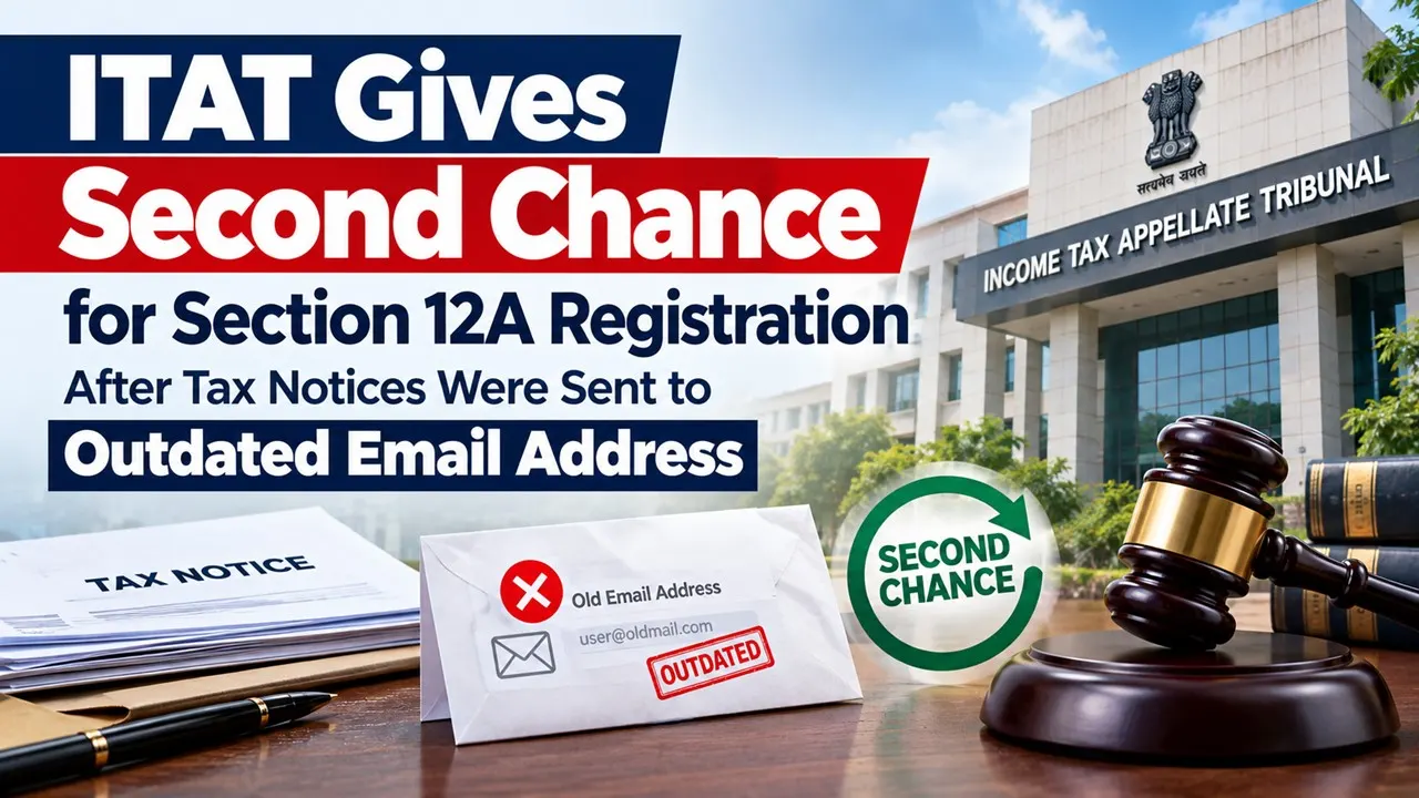 ITAT Gives Second Chance for Section 12A Registration After Tax Notices Were Sent to Outdated Email Address