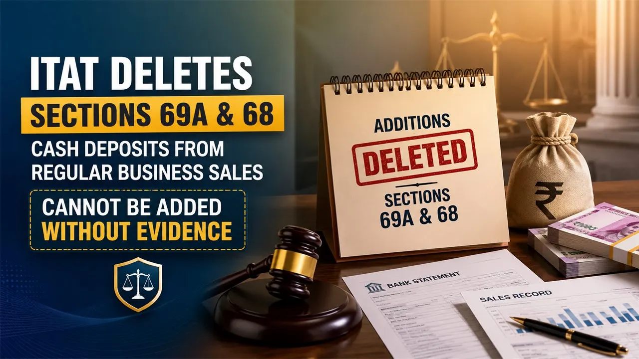 ITAT Deletes Sections 69A and 68 Additions, Holds Cash Deposits from Regular Business Sales Cannot Be Added Without Evidence