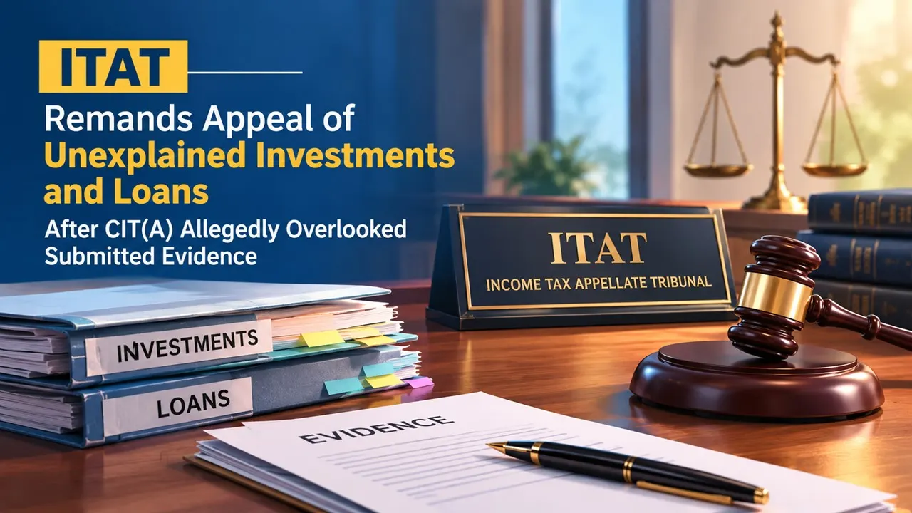 ITAT Remands Appeal of Unexplained Investments and Loans After CIT(A) Allegedly Overlooked Submitted Evidence