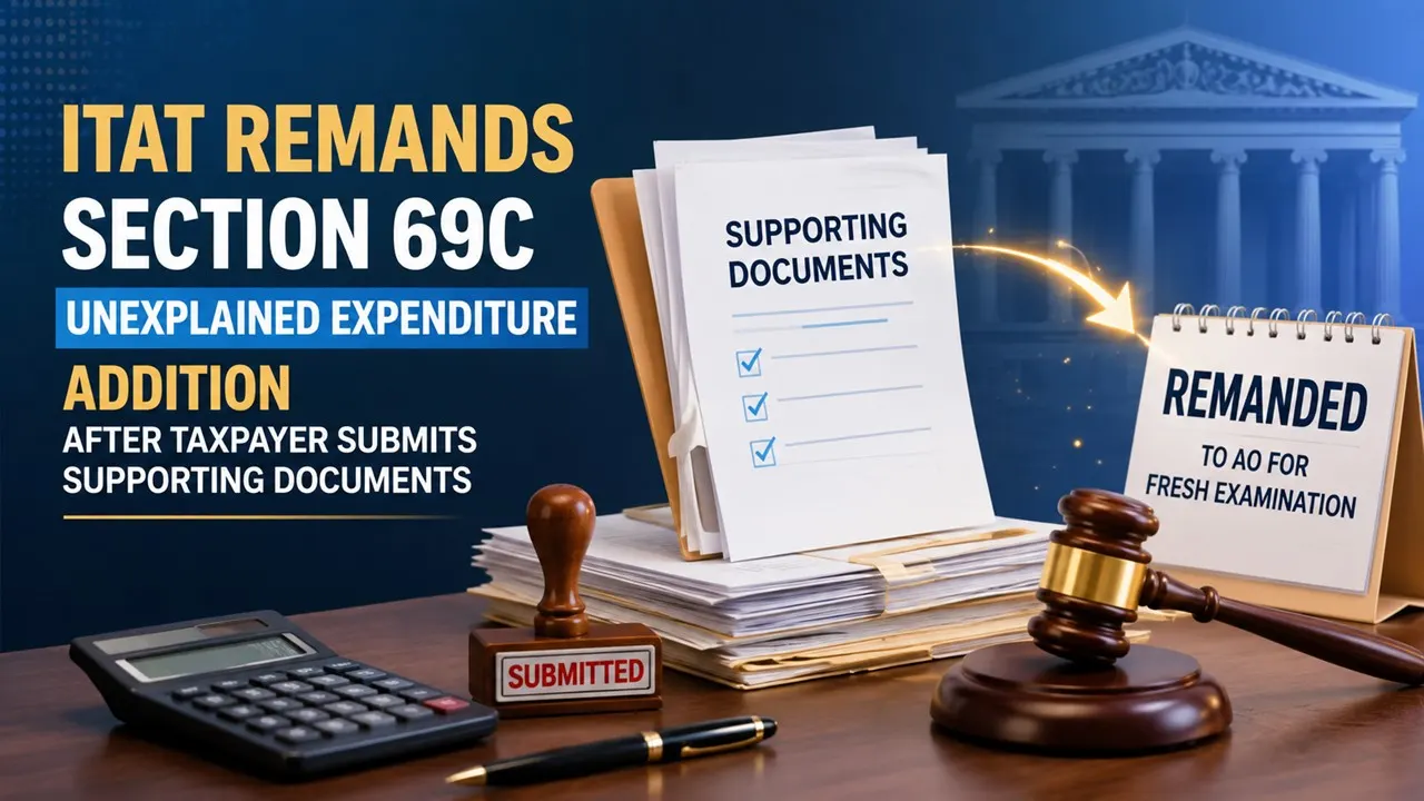 ITAT Remands Section 69C Unexplained Expenditure Addition After Taxpayer Submits Supporting Documents