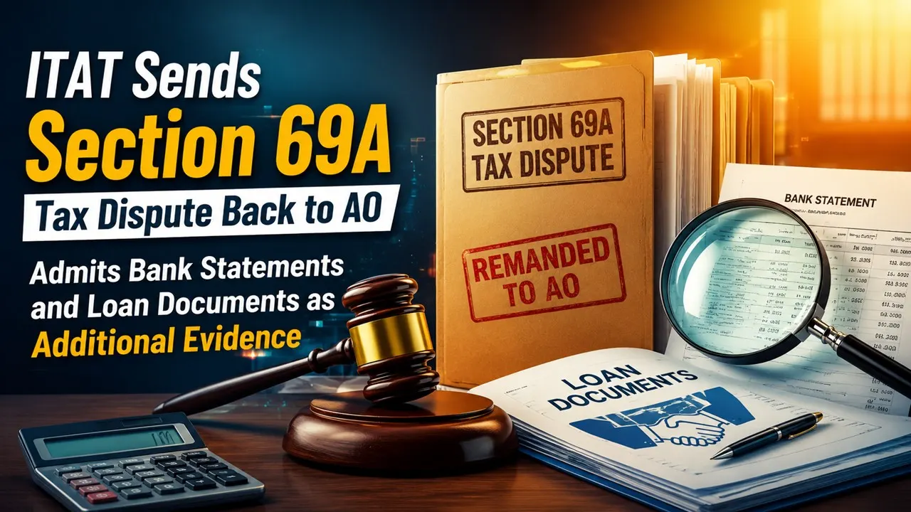 ITAT Sends Section 69A Tax Dispute Back to AO for Fresh Verification, Admits Bank Statements and Loan Documents as Additional Evidence