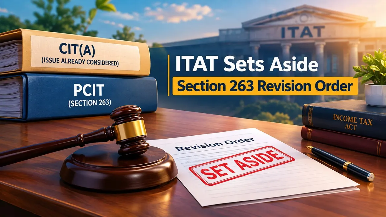 ITAT Sets Aside Section 263 Revision Order After PCIT Lacked Jurisdiction to Revise Issue Already Considered by CIT(A)