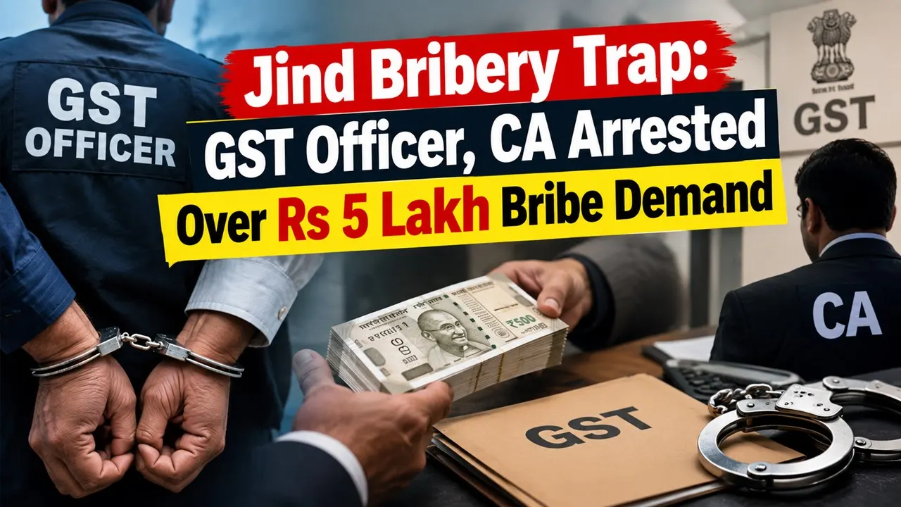 Jind Bribery Trap: GST Officer, CA Arrested Over Rs 5 Lakh Bribe Demand