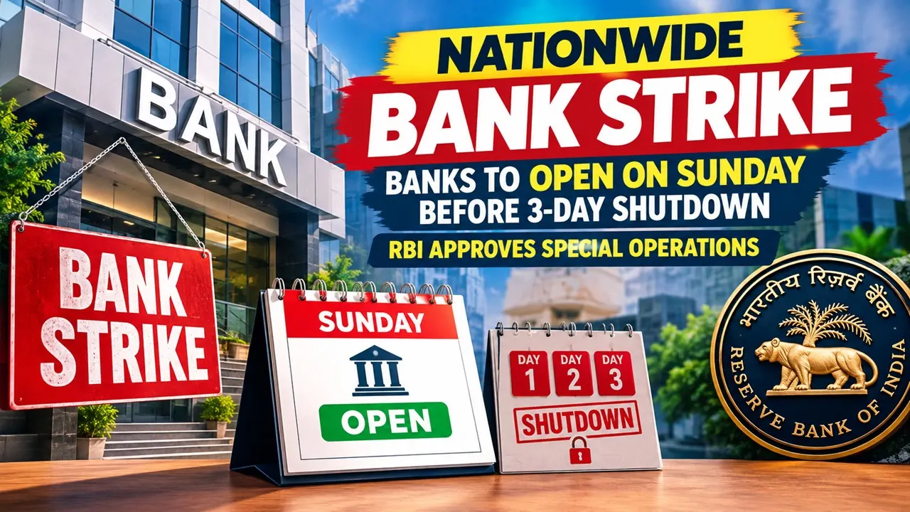 Nationwide Bank Strike: Banks to Open on Sunday Before 3-Day Shutdown, RBI Approves Special Operations