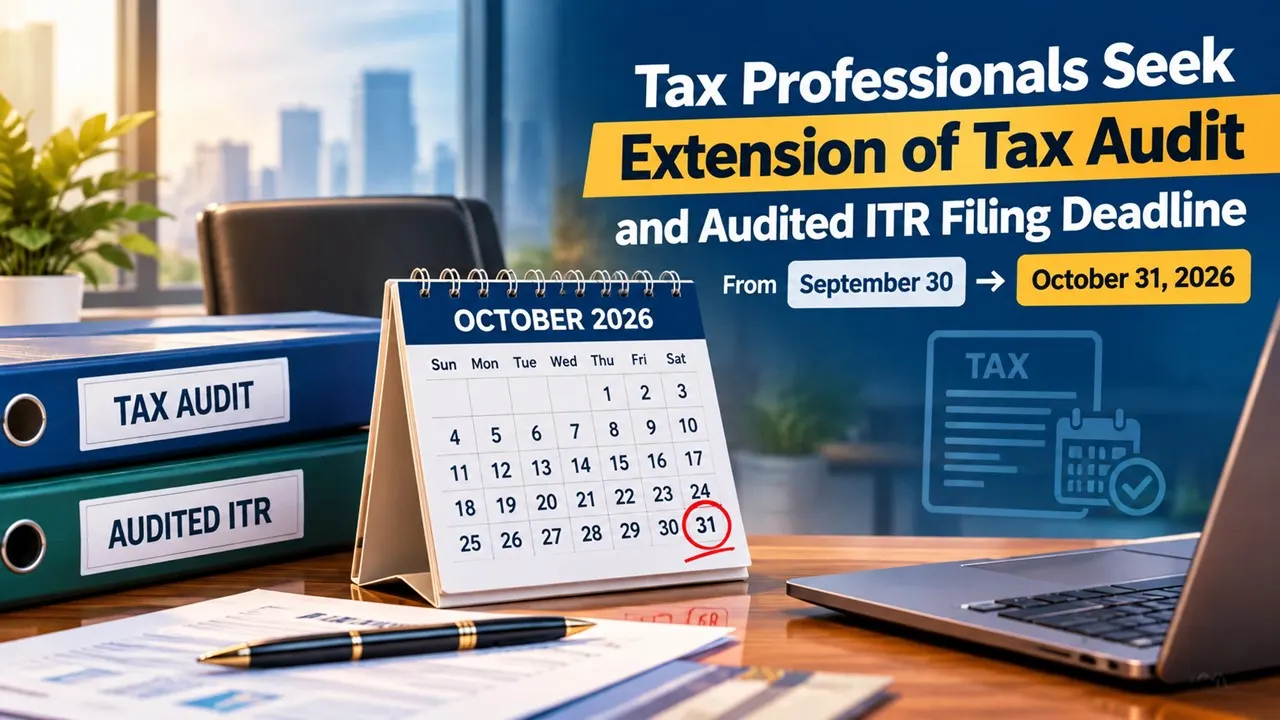 Tax Professionals Seek Extension of Tax Audit and Audited ITR Filing Deadline From September 30 to October 31, 2026