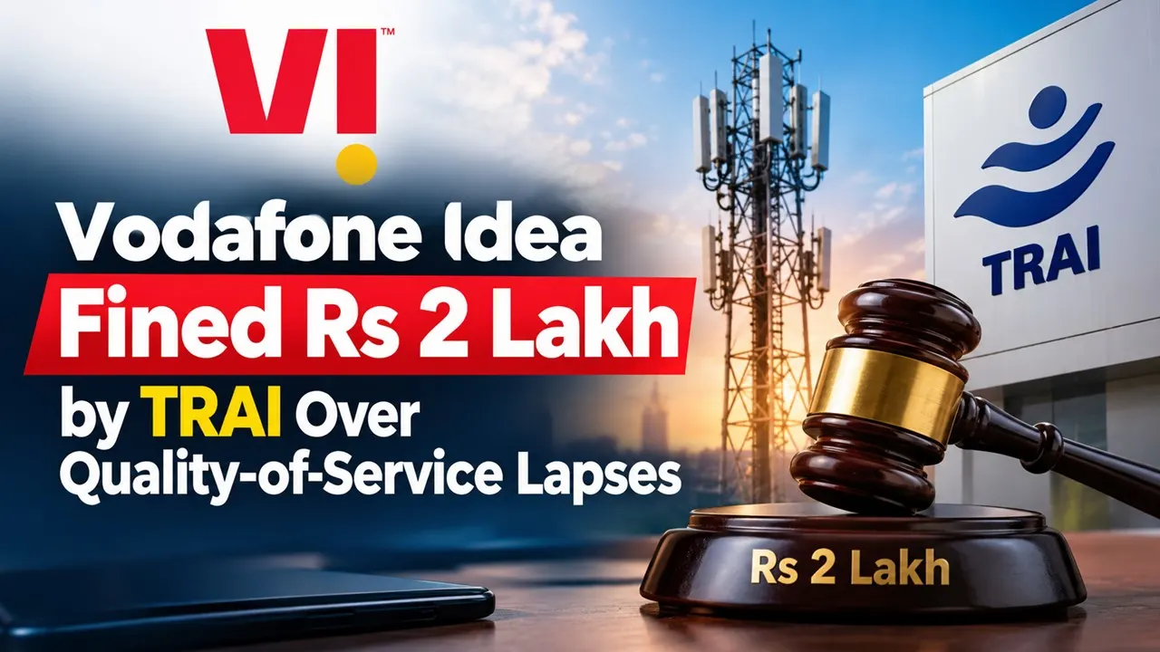 Vodafone Idea Fined Rs 2 Lakh by TRAI Over Quality-of-Service Lapses