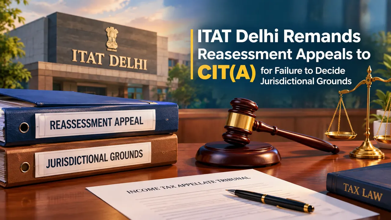 ITAT Delhi Remands Reassessment Appeals to CIT(A) for Failure to Decide Jurisdictional Grounds
