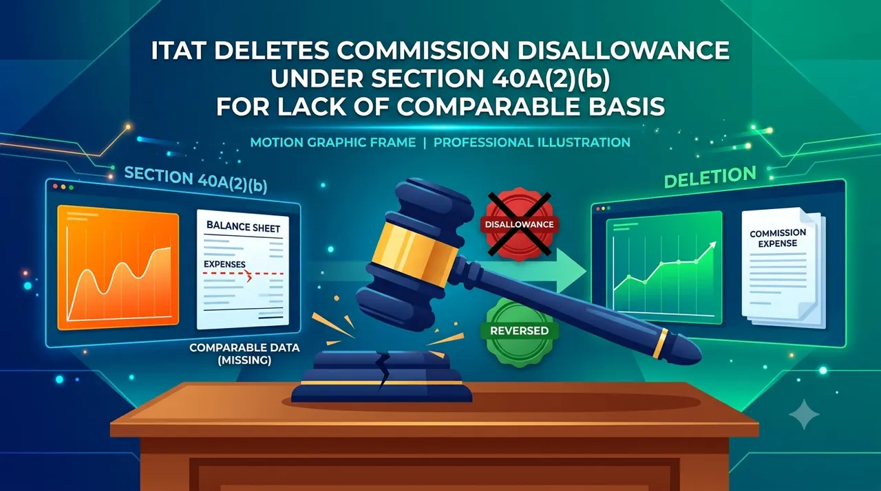 ITAT Deletes Commission Disallowance Under Section 40A(2)(b) for Lack of Comparable Basis