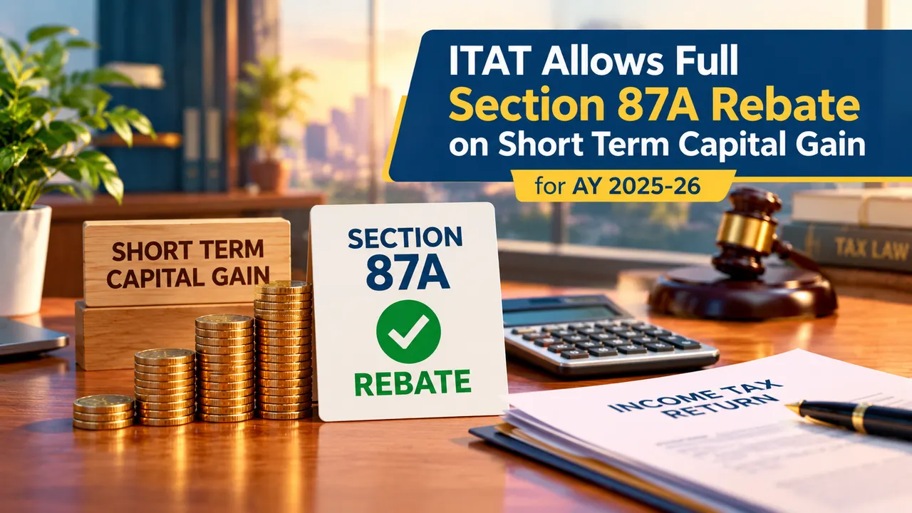 ITAT Allows Full Section 87A Rebate on Short Term Capital Gain for AY 2025-26