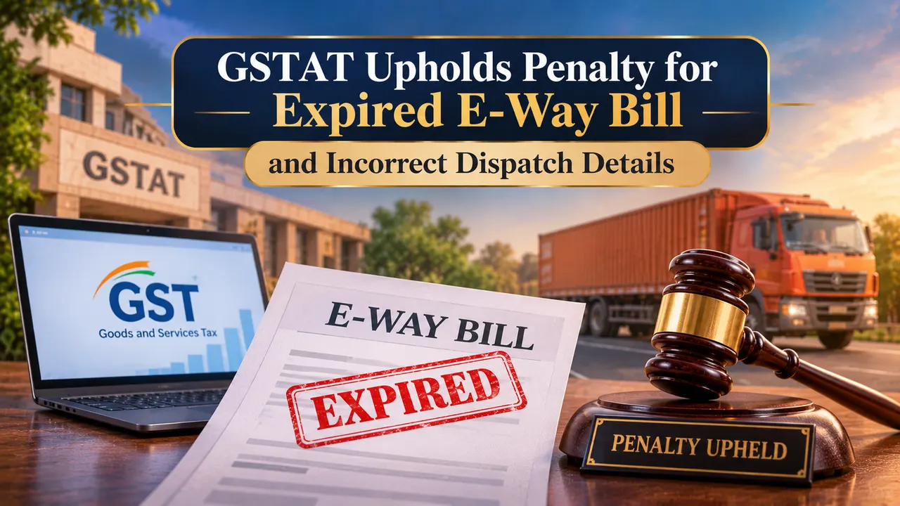 GSTAT Upholds Penalty for Expired E-Way Bill and Incorrect Dispatch Details
