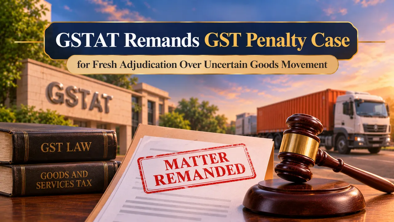 GSTAT Remands GST Penalty Case for Fresh Adjudication Over Uncertain Goods Movement