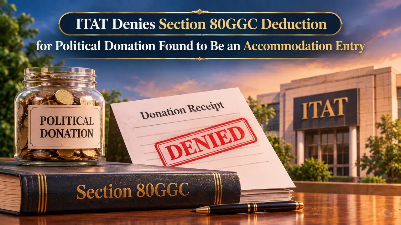 ITAT Denies Section 80GGC Deduction for Political Donation Found to Be an Accommodation Entry