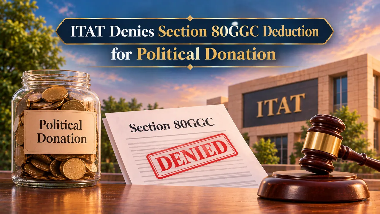 ITAT Denies Section 80GGC Deduction for Political Donation