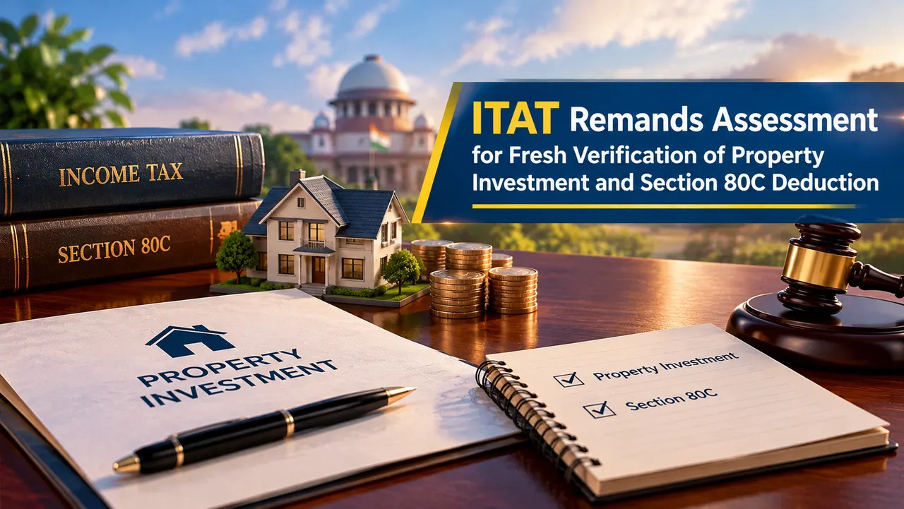 ITAT Remands Assessment for Fresh Verification of Property Investment and Section 80C Deduction