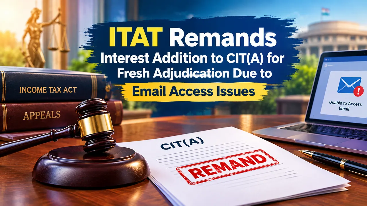 ITAT Remands Interest Addition to CIT(A) for Fresh Adjudication Due to Email Access Issues